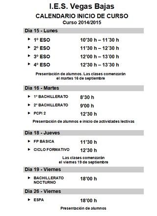 14 15 calendario inicio